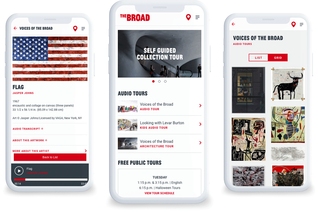 The Broad mobile app phone screenshots