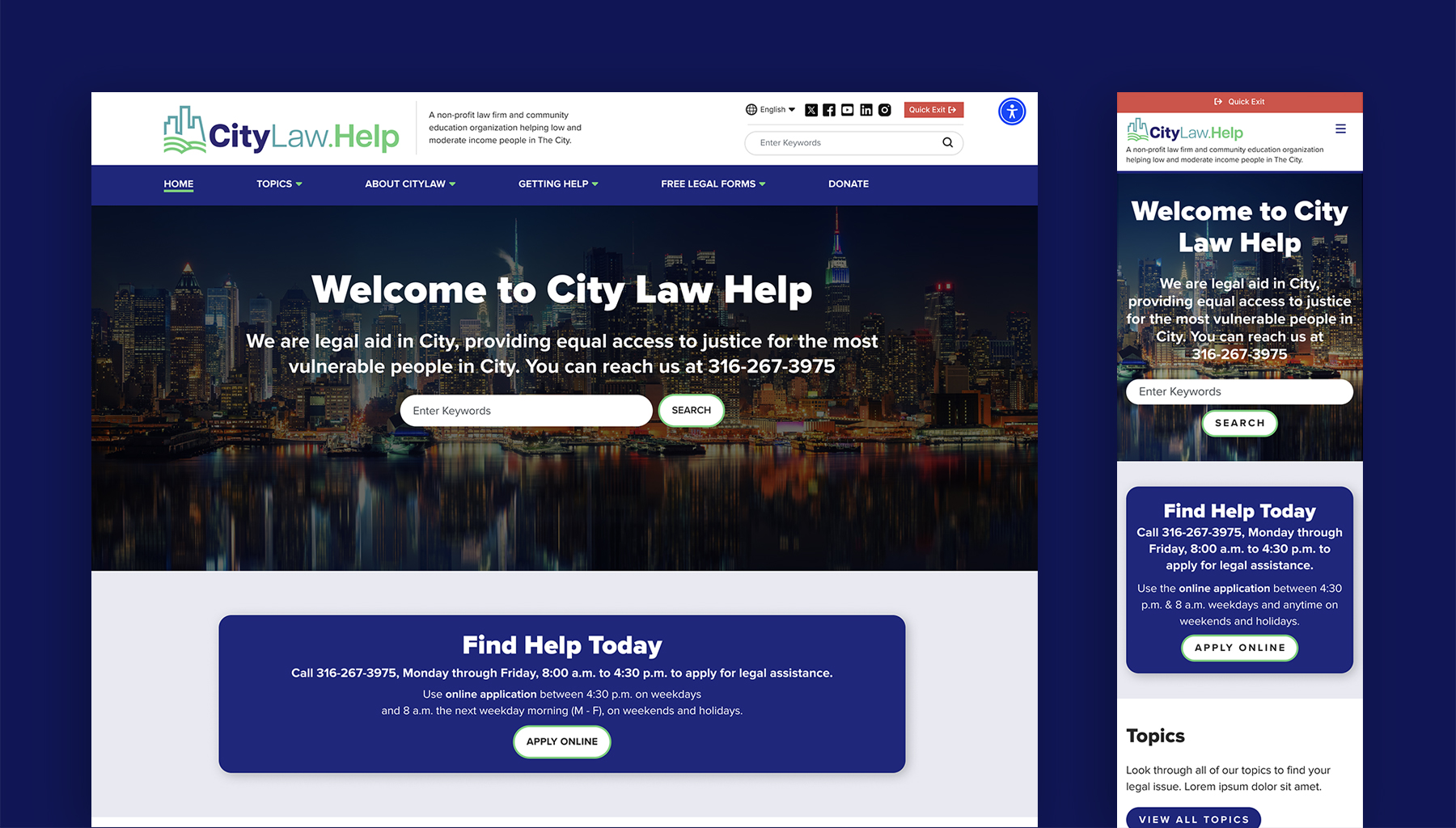 DRUPAL FOR LEGAL AID WEBSITES | Urban Insight | Case Study Image 1