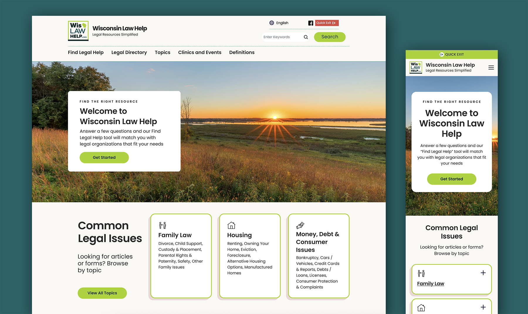WISCONSIN LAW HELP | Urban Insight | Desktop Mobile Solution