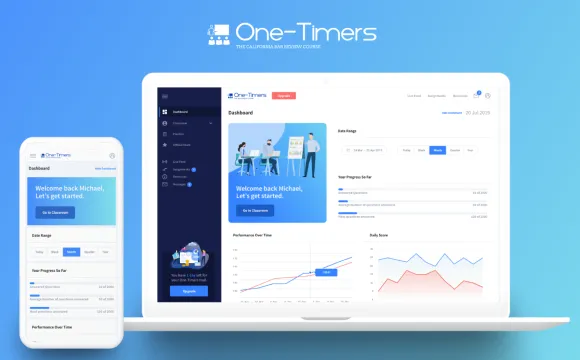 screenshot of one timers platform